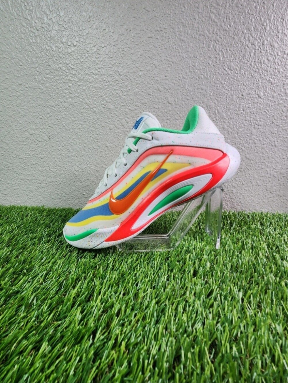 Nike A'One PER Women's Size 11.5/ Men Size 10 White/Safety Orange IQ9419 100